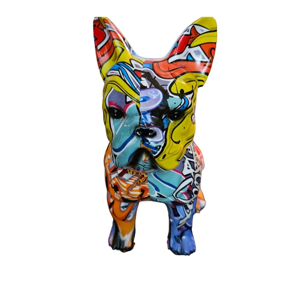 Ceramic Painted French Bulldog New in Box